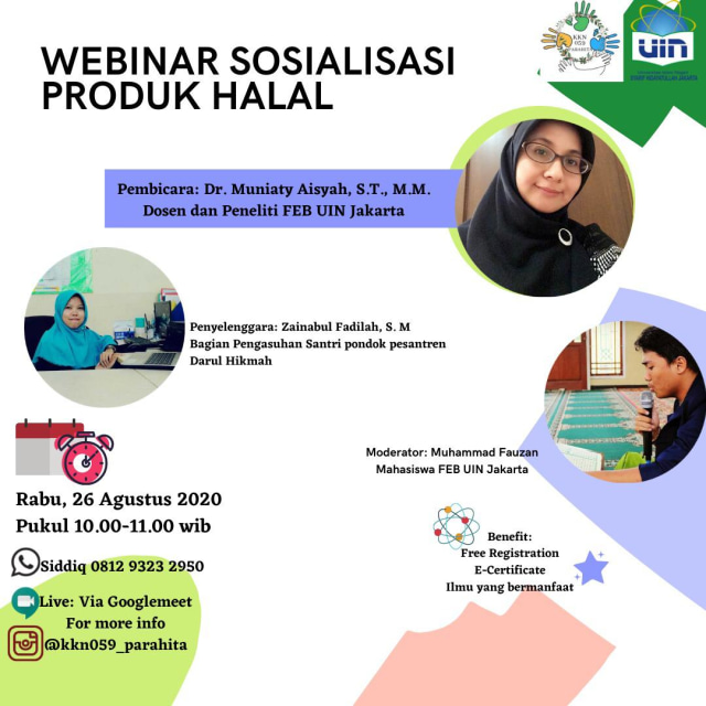 Pict: Webinar Sosialisasi Produk Halal﻿﻿