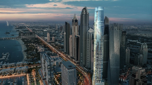Hotel Ciel di Dubai Marina, calon hotel tertinggi di dunia yang akan segera dibangun.
 Foto: Dok. The First Group