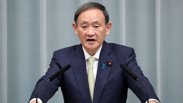 Yoshihide Suga, Sekretaris Kabinet Jepang. Foto: JIJI PRESS / AFP