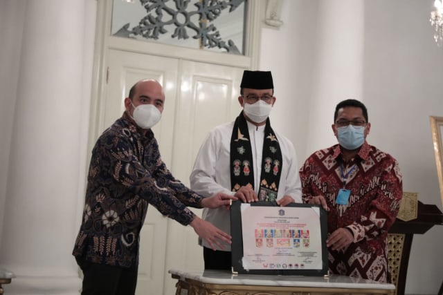 Gubernur DKI Jakarta Anies Baswedan dalam peluncuran inovasi DJ Food. Foto: Dok. Pemprov DKI Jakarta