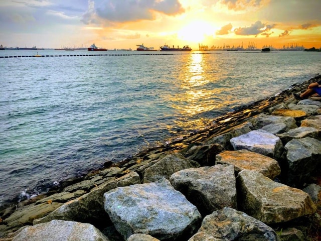 Pemandangan Senja dari pesisir Coney Island. Sumber Foto: Koleksi Pribadi.