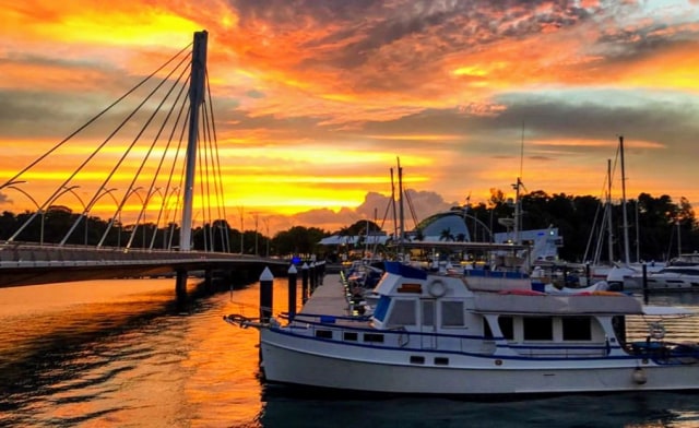 Senja di Marina, Keppel Bay. Sumber Foto: Koleksi Pribadi