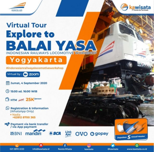 Tur virtual eksplore Bengkel Balai Yasa Yogyakarta Foto: Dok. Humas Kawisata