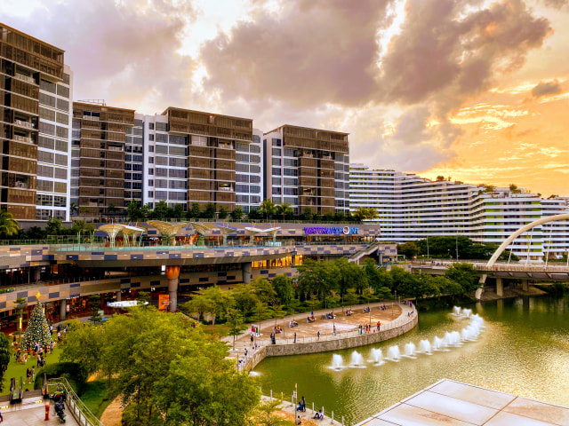 Pemandangan Waterway Punggol dari Watertown Apartment. Sumber Foto: Koleksi Pribadi.