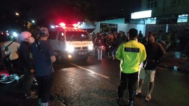 Lokasi kejadian pasca Truk Fusso menabrak bocah 'manusia silver' hingga tewas di Kota Medan. Foto: Dok. Istimewa
