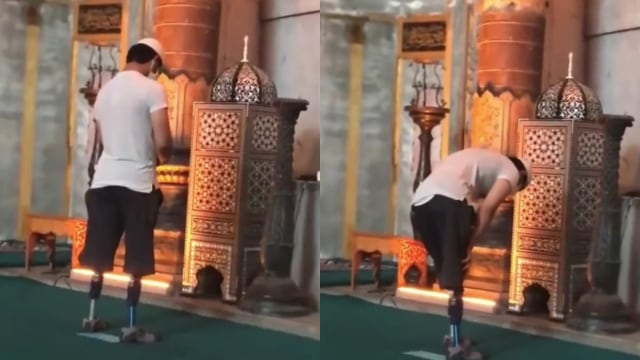 Potret Haru Kaum Difabel di Turki Salat dengan Khusyuk di Masjid Hagia Sophia (9878)