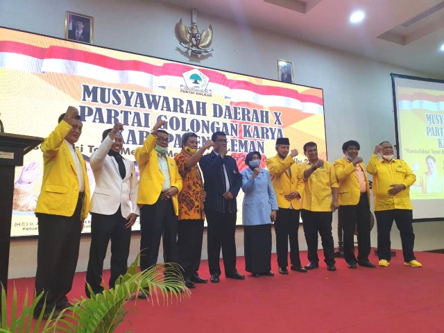 Musyawarah Daerah X DPD Golkar Sleman, Selasa (1/9/2020). Foto: atx/Tugu Jogja.