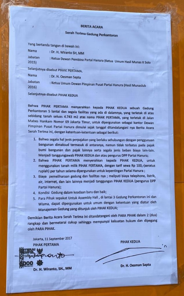Hanura Respons Penyegelan Kantor di Cilangkap: Gedung Sudah Diserahkan Wiranto (216898)