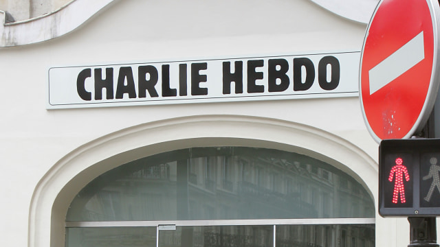 Kantor majalah Charlie Hebdo di Paris. Foto: JOEL SAGET/AFP
