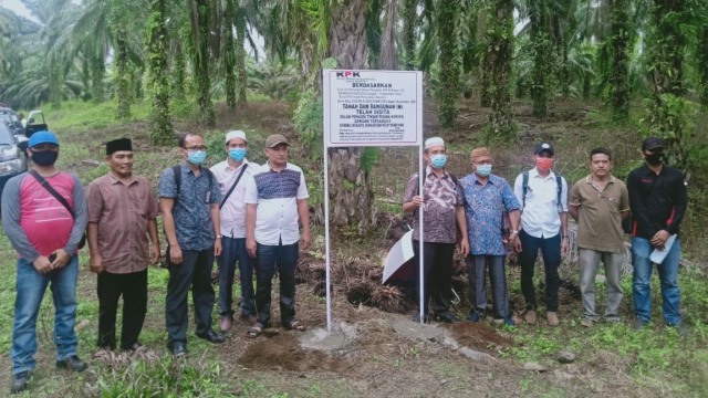 KPK kembali sita lahan perkebunan sawit diduga terkait kasus eks Sekretaris MA Nurhadi.  Foto: Humas KPK