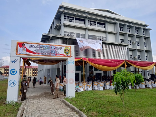 Suasana lokasi tes SKB di Itera, Sabtu (5/9) | Foto : Sidik Aryono/Lampung Geh