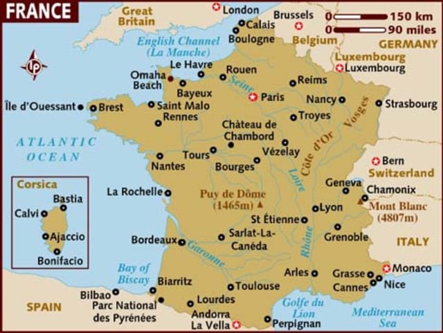 Peta negara Prancis. Sumber: Wikipedia