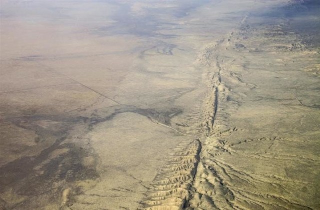 Sesar San Andreas. Foto: US Geological Survey