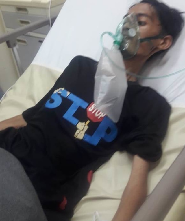 Ustadz Takdir saat di Rumah Sakit Ciputra Citra Raya, Tangerang.