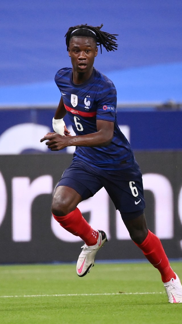 Eduardo Camavinga melakukan debut di Timnas Prancis.
 Foto: FRANCK FIFE/AFP