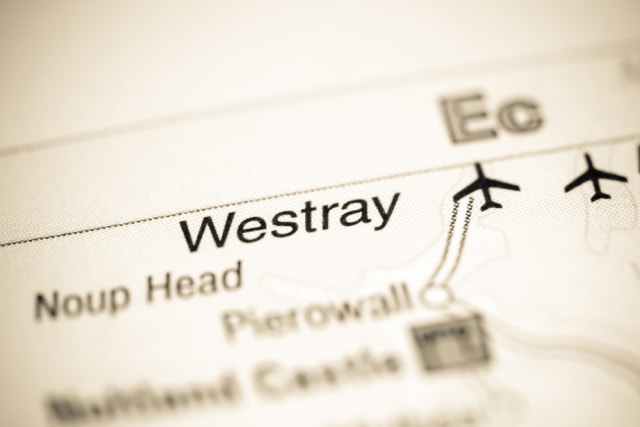 lustrasi rute penerbangan menuju Westray Foto: Shutter Stock
