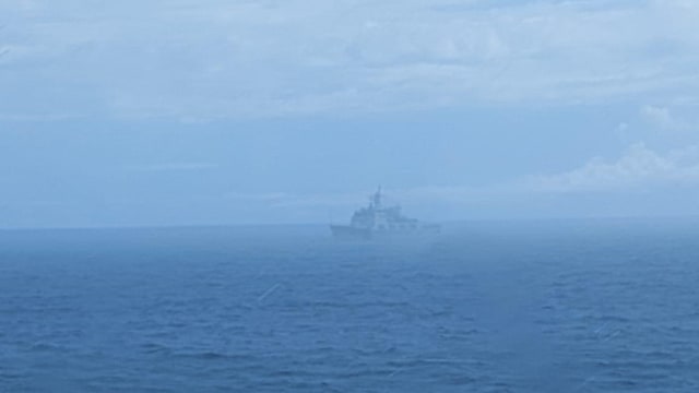 Bakamla berhasil usir kapal Coast Guard China di Laut Natuna Utara, Senin (13/9).  Foto: Bakamla