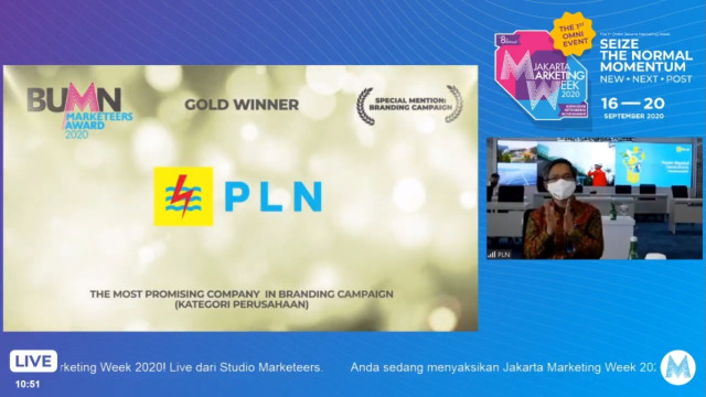 PLN Raih 3 Penghargaan di Ajang BUMN Marketeers Award 2020 (315614)