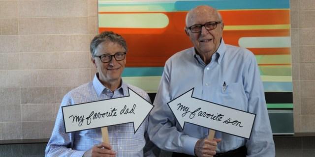 Bill Gates dan ayahnya William Henry Gates II. Foto: Bill Gates