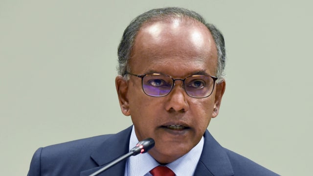 Menteri Hukum Singapura, Kasiviswanathan Shanmugam. Foto: ROSLAN RAHMAN/AFP