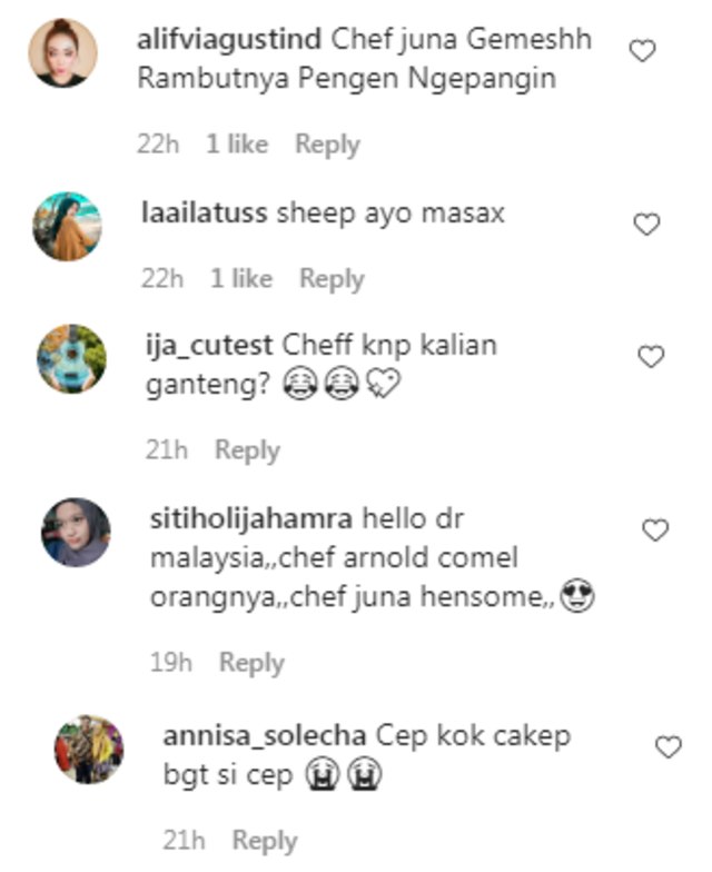 Puji Netizen saat Chef Arnold Poernomo Unggah Foto Bersama Chef Juna (66248)