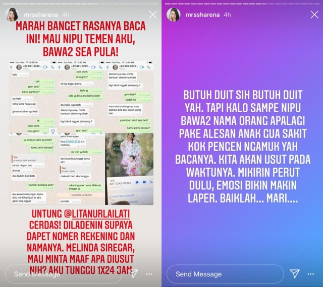 Sharena Delon Murka, Namanya Dicatut Penipu dan Anaknya Disebut Idap Tumor Otak (106719)