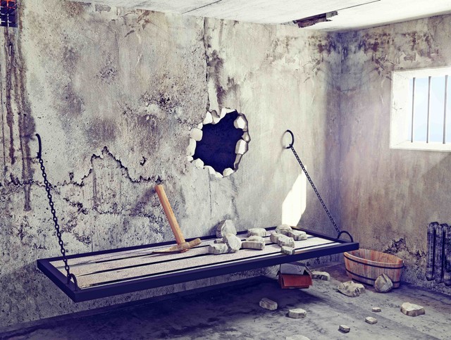 Ilustrasi lubang di penjara. Foto: Shutter Stock