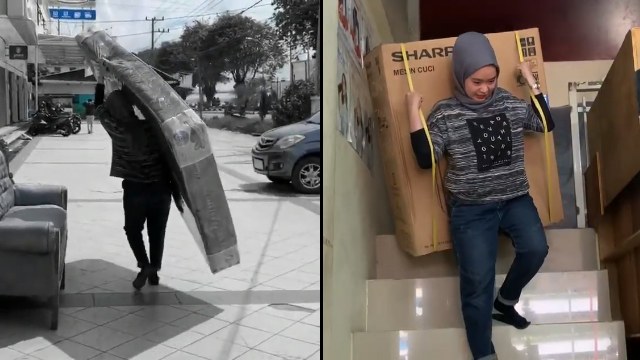 Wanita Perkasa Kerja 12 Jam Sehari Angkat Kulkas dan Kasur, Libur Sekali Sebulan (588837)