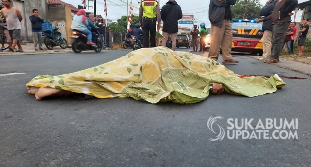Korban kecelakaan lalu lintas yang terjadi di wilayah Lembursitu, Kota Sukabumi, Sabtu (19/9/2020) pagi. | Sumber Foto:Istimewa