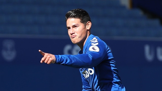 Pemain Everton James Rodriguez.  Foto: Pool via REUTERS/Nick Potts