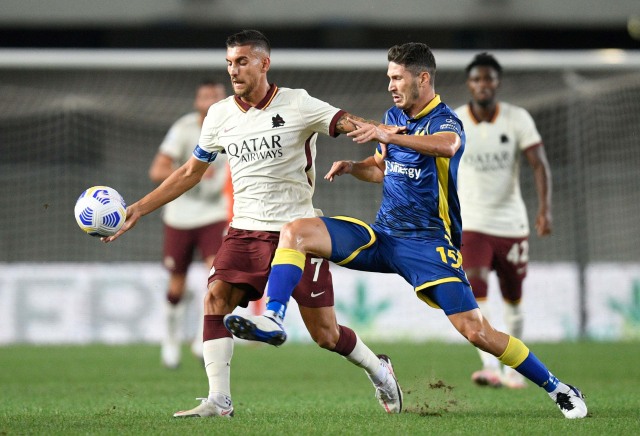 Pertandingan antara Hellas Verona vs AS Roma di Stadio Marc'Antonio Bentegodi, Verona, Italia. Foto: Daniele Mascolo/Reuters