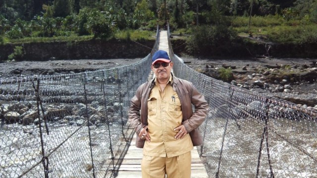 Jembatan gantung Sungai Dogabu di Kampung Balamai - Hitadipa, sepanjang 70 Meter. (Dok Humas Dinas PU Kabupaten Intan Jaya)