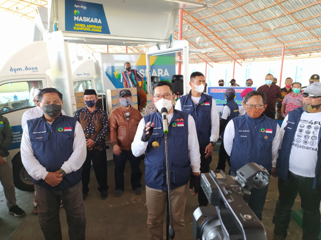 Gubernur Jawa Barat, Ridwan Kamil saat kunjungan kerja ke Kabupaten Cirebon. (Cirematoday)