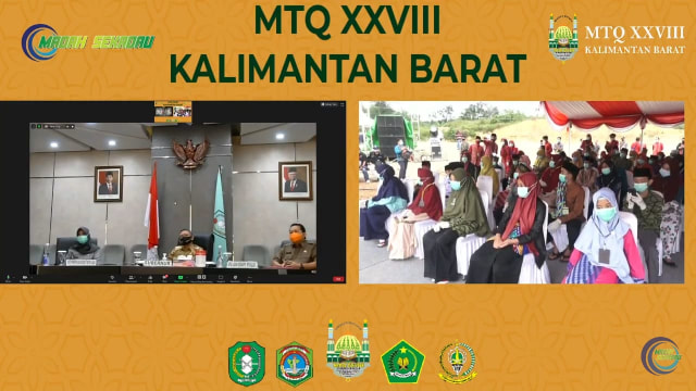 Gubernur Kalbar, Sutarmidji mengikuti penutupan MTQ XXVIII secara virtual. Foto: YouTube Madah Sekadau