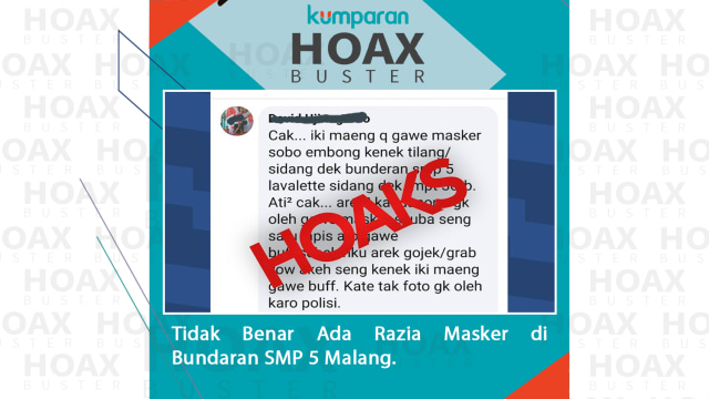 Hoaxbuster: Soal Razia Masker Scuba di Malang (75965)