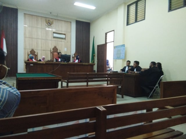 Ilustrasi sidang virtual di Pengadilan Negeri Tanjungkarang Kelas IA Bandar Lampung | Foto: Obbie Fernando/Lampung Geh