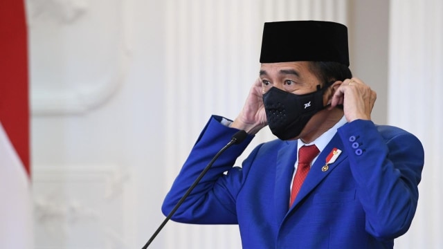 Presiden Joko Widodo bersiap memberikan pidato pada Sidang Majelis Umum ke-75 PBB.
 Foto: Lukas/ Biro Pers Sekretariat Presiden