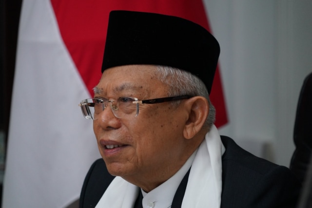 Wakil Presiden RI Ma'ruf Amin hadiri Konferensi Besar Nahdlatul Ulama (NU) 2020 secara virtual. Foto: Dok. KIP