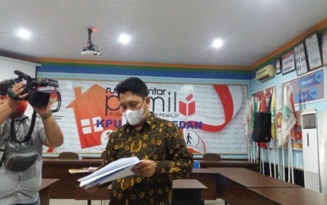 Ketua KPU Medan, Agussyah Damanik. Foto: Sumut News.