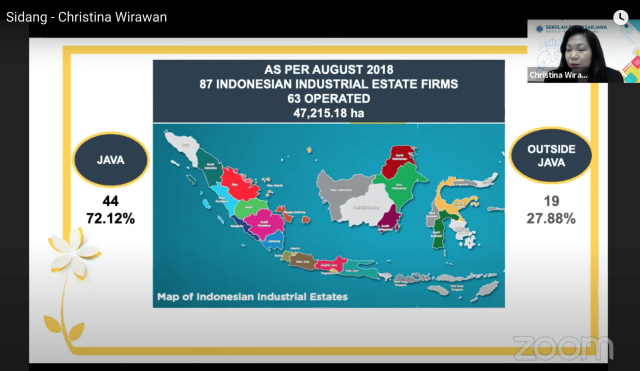 Peta perusahaan kawasan industri di Indonesia