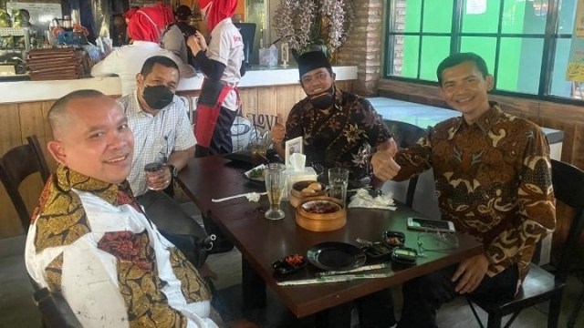 Pertemuan Ketua Umum Cyber Indonesia Muannas Alaidid dengan Hadi Pranoto.
 Foto: Dok. Istimewa