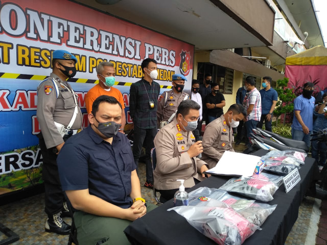 Konferensi pers di Mapolrestabes Medan. Foto: Sumut News.