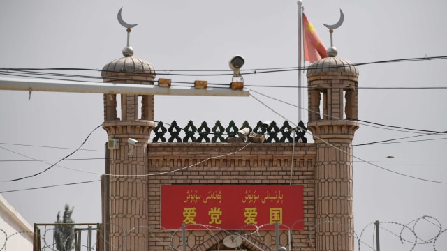 Masjid di Xinjiang China. Foto: Greg Baker/AFP