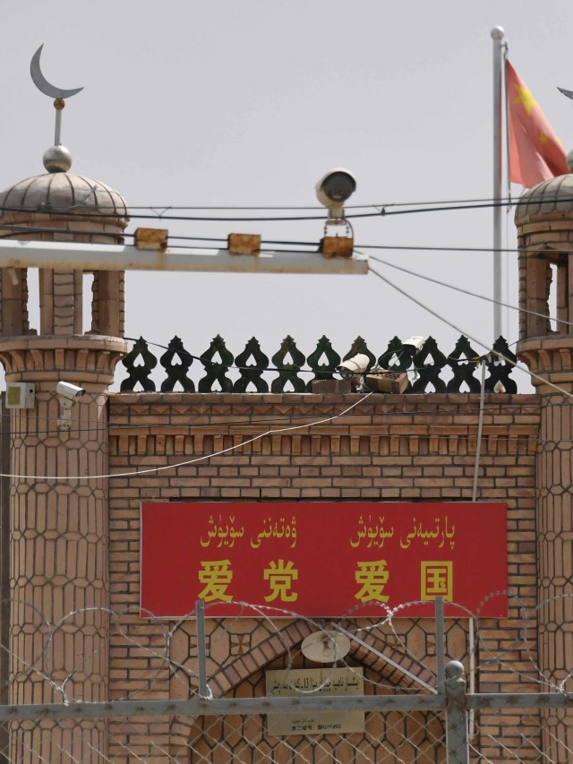 Masjid di Xinjiang China. Foto: Greg Baker/AFP