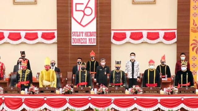 Rapat parupurna istimewa DPRD Sulawesi Utara dalam rangka peringatan Hari Ulang Tahun Provinsi Sulawesi Utara ke-56 tahun