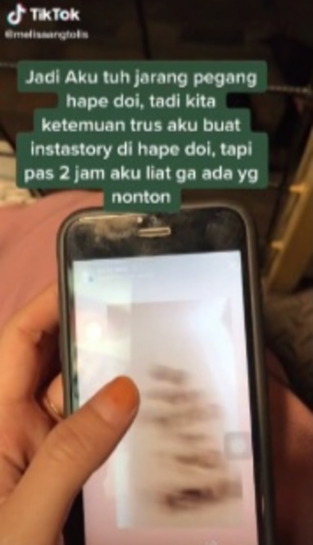 Viral curhatan wanita tak diakui sang pacar karena menyembunyikan hubungan mereka di media sosial Instagram. (Foto: TikTok/@melisaangtolis)