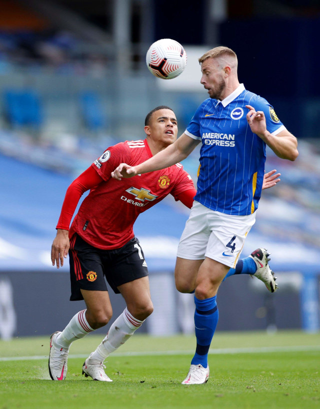 Pertandingan antara Brighton & Hove Albion vs Manchester United di Stadion Komunitas American Express, Brighton, Inggris. Foto: John Sibley/Reuters