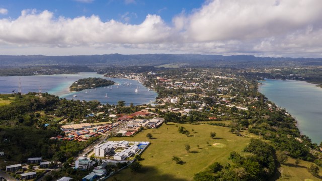 Pemandangan udara kota Port Vila, Vanuatu. Foto: Shutter Stock