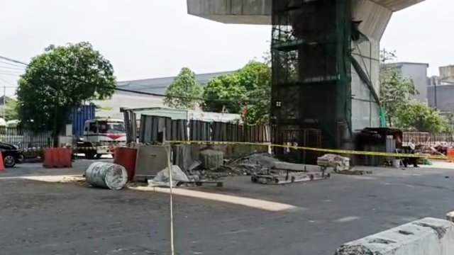 Lokasi kecelakaan kerja di Jalan Raya Bekasi, Cakung, Jakarta Timur. Foto: Dok. Istimewa