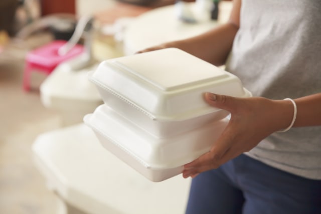 Ilustrasi styrofoam untuk membungkus makanan Foto: Dok.Shutterstock